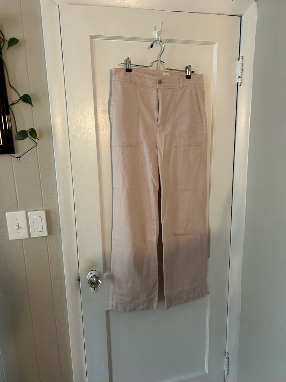 GAP Wide-Leg Utility Pants in Blush